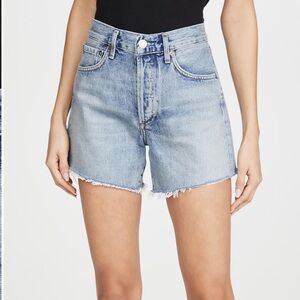 Agolde Reese Denim Blue Women's Shorts size 27 cut offs